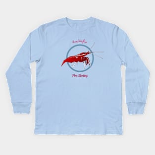 Fire Shrimp Kids Long Sleeve T-Shirt